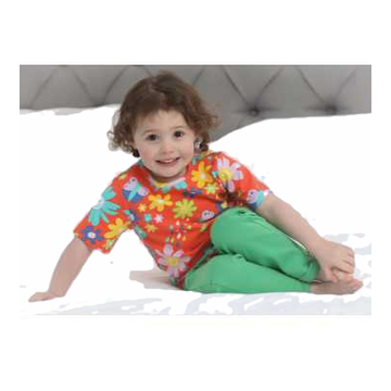 Tricou cu imprimeu Flower Power din bumbac organic