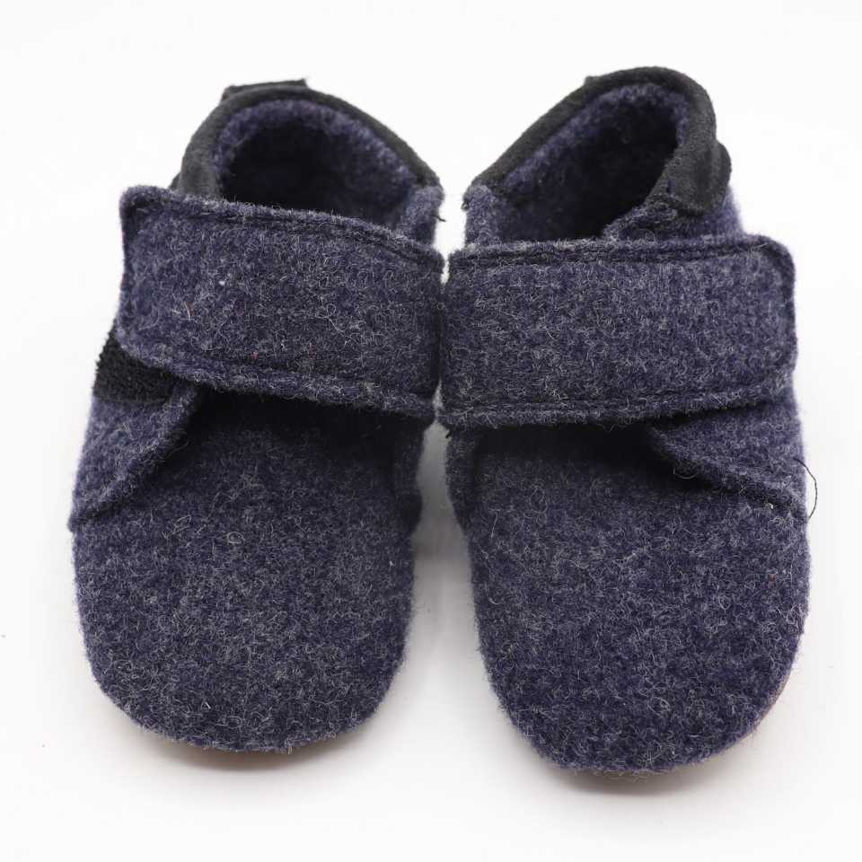 Pantofi bleumarin barefoot din lână 1006