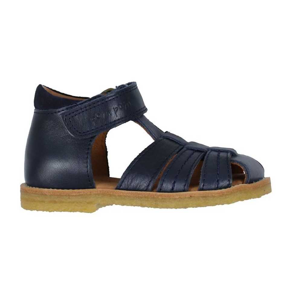 Sandale din piele naturală, bleumarin