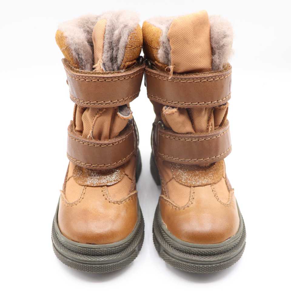 Cizme camel cu sclipici