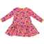 Rochie roz cu flori din bumbac organic