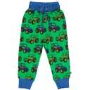 Pantaloni verzi cu imprimeu tractor