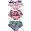 Set de 3 chiloți cu imprimeuri colorate, pentru fete