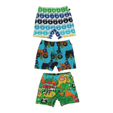 Set de 3 boxeri pentru băieți, imprimeuri multiple