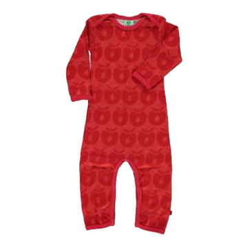 Salopetă roșie din lână și bambus