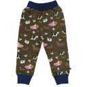 Pantaloni de trening maro cu imprimeu fermă