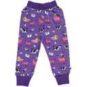 Pantaloni de trening mov cu imprimeu fermă