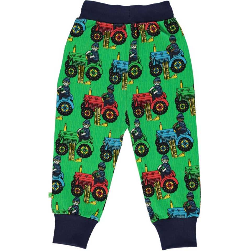 Pantaloni de trening verzi cu imprimeu tractor