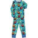 Pijamale albastre cu mașini utilitare