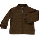 Jachetă termică scurtă, maro, cu model mere