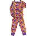 Pijamale mov cu imprimeu floral