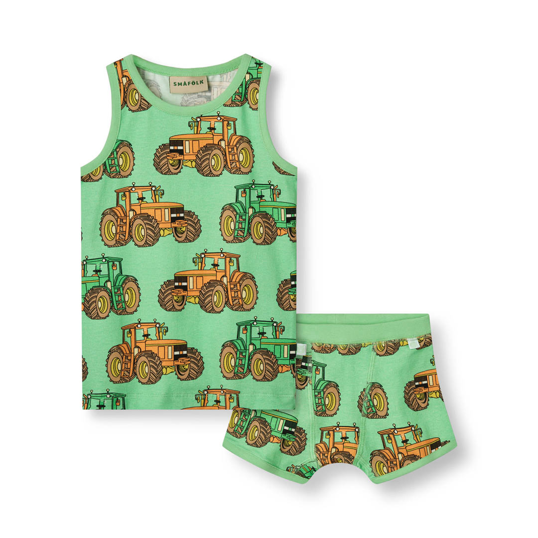 Set lenjerie intimă pentru băieți cu imprimeu tractoare