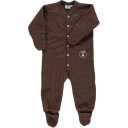 Salopetă maro din lână merinos fleece