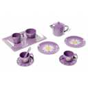 Set de ceai mov cu imprimeu floral, 13 piese