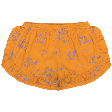 Pantaloni scurți galbeni din vâscoză