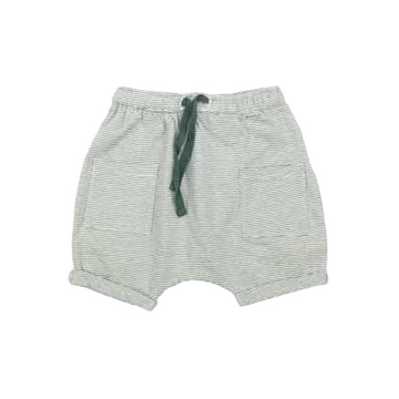 Pantaloni scurți verzi cu dungi albe