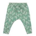 Pantaloni verzi cu imprimeu pisici