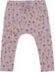 Pantaloni roz cu imprimeu floral delicat