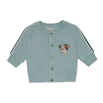 Jachetă gri cu imprimeu cățeluș