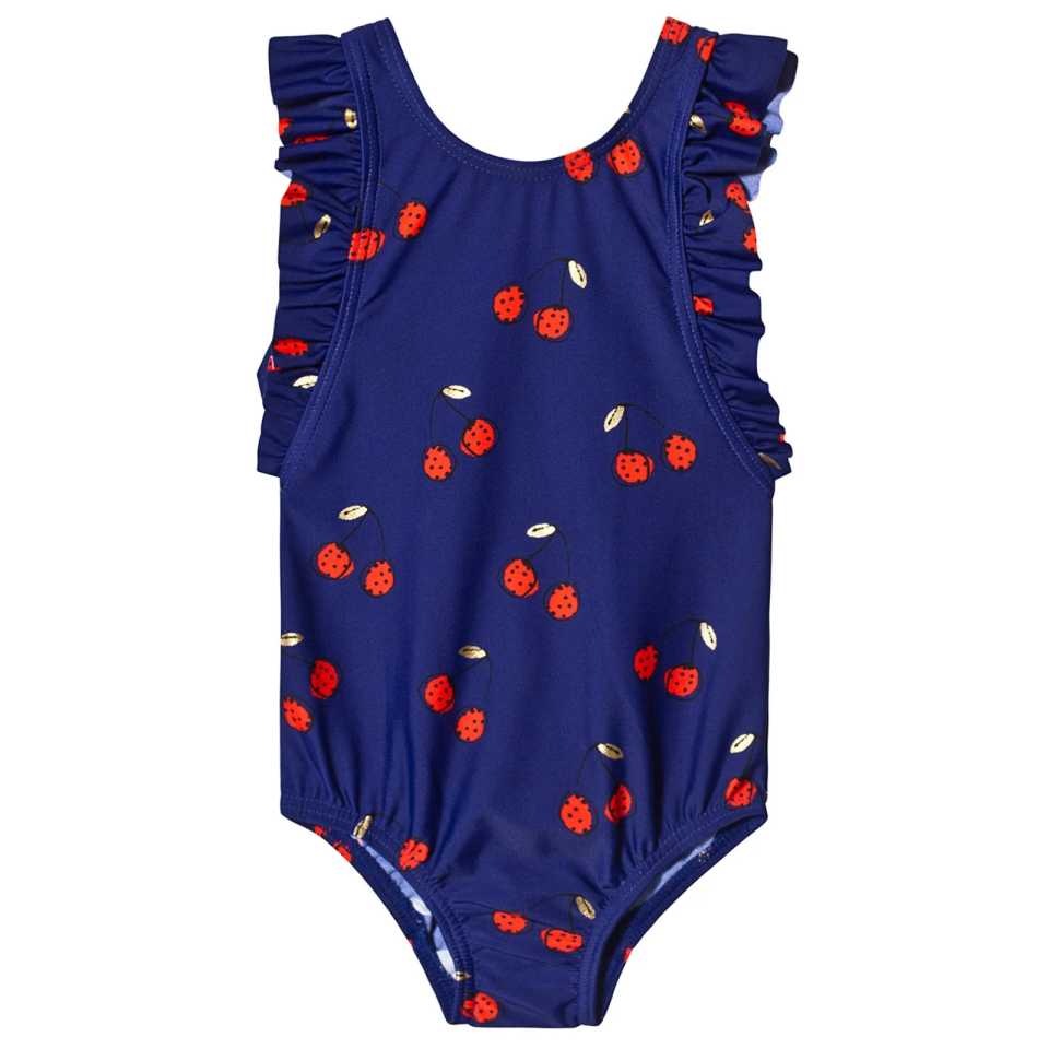 Costum de baie pentru bebeluși „Blueprint” cu volănașe