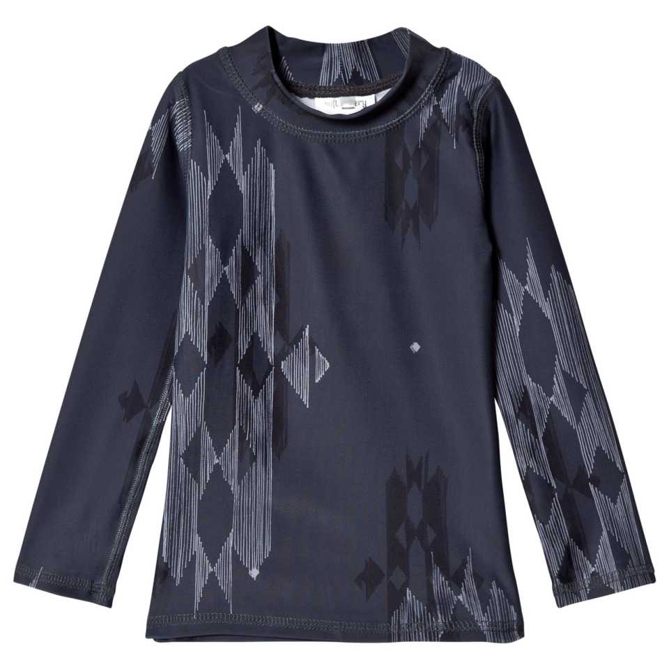 Bluziță UV bleumarin cu imprimeu forme geometrice