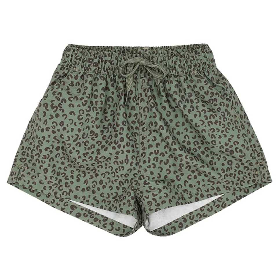 Șort de baie verde animal print