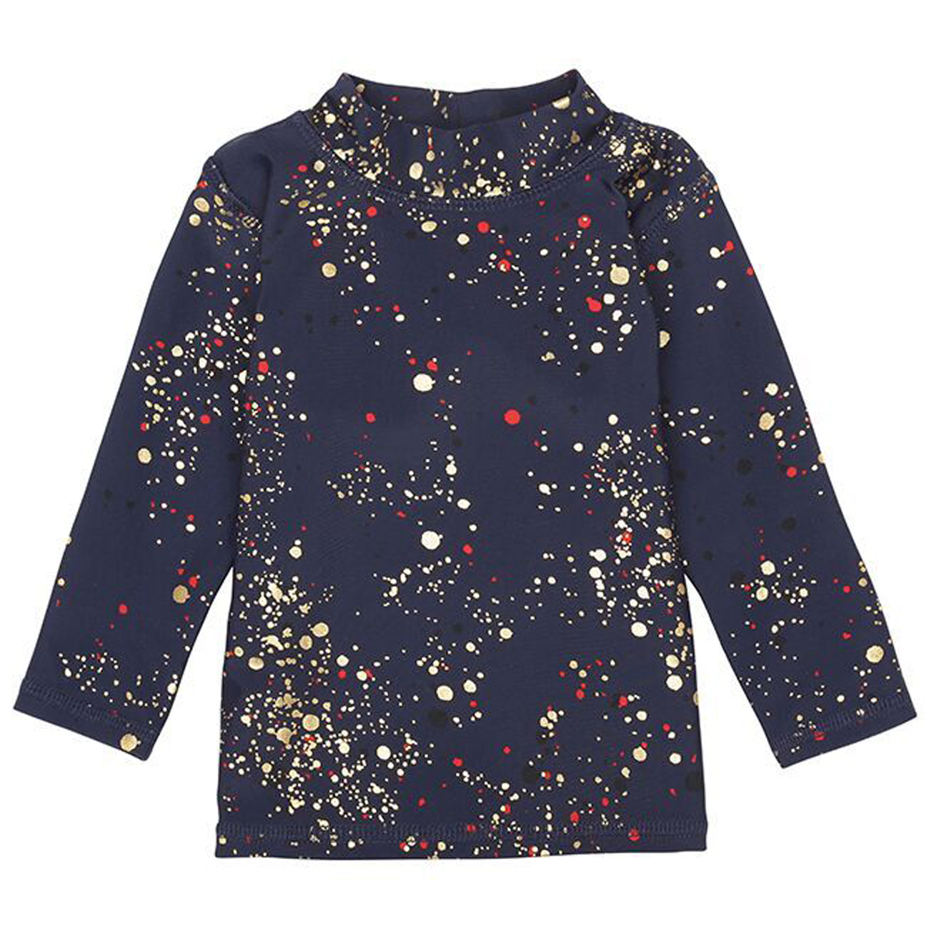 Bluză UV bleumarin cu stropi multicolori