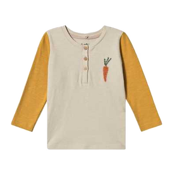 Bluză albă cu imprimeu morcov