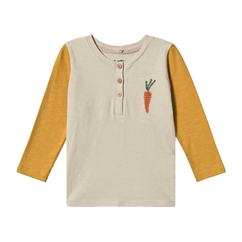 Bluză albă cu imprimeu morcov