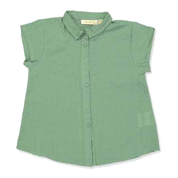 Cămașă verde cu mînecă scurtă