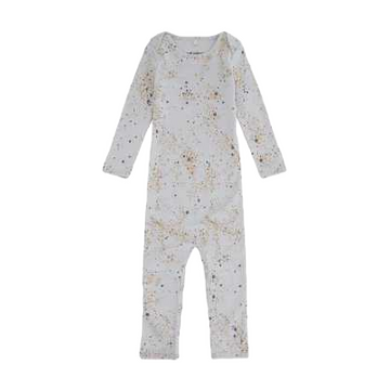 Salopetă gri cu imprimeu stropi