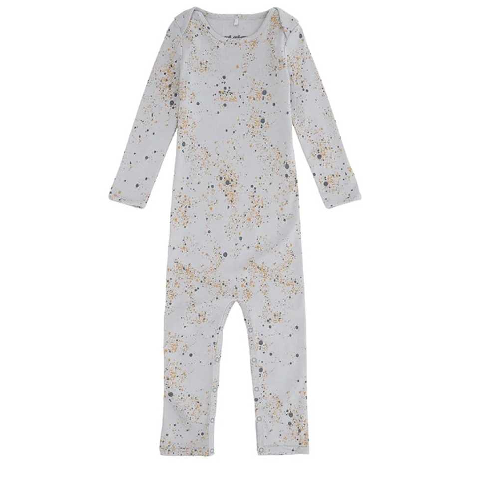 Salopetă gri cu imprimeu stropi