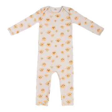 Salopetă gri cu imprimeu lei