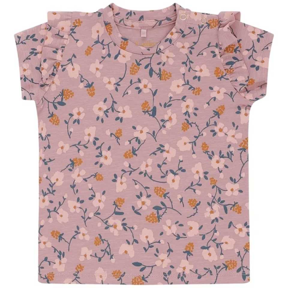 Tricou roz cu imprimeu floral