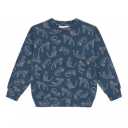 Bluză albastră cu imprimeu pisici