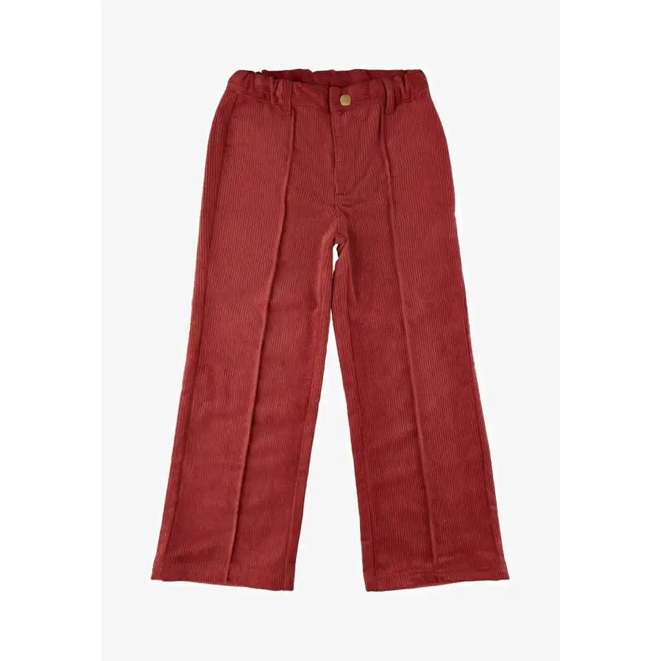 Pantaloni roșii din reiat