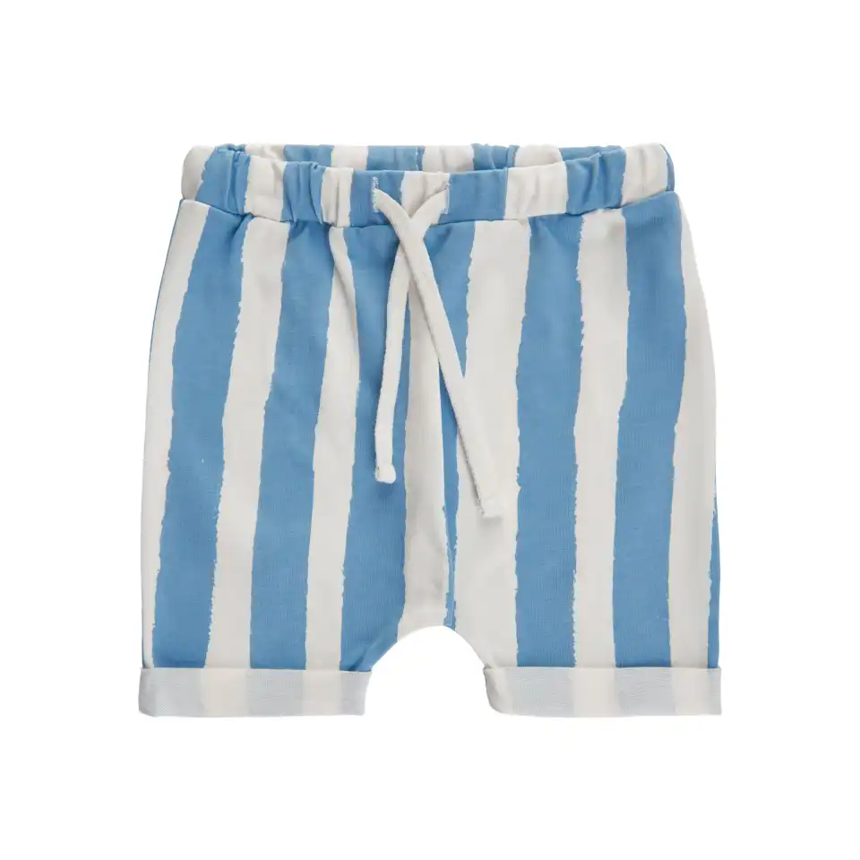 Pantaloni scurți cu dungi alb-bleu