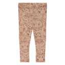 Colanți cărămizii din lâna cu imprimeu bufnițe