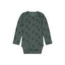 Body verde din lână cu imprimeu braduți