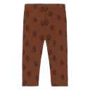 Colanți maro din lână merinos cu imprimeu brăduți