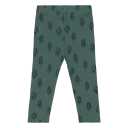 Colanți verzi din lâna merinos cu imprimeu brăduți