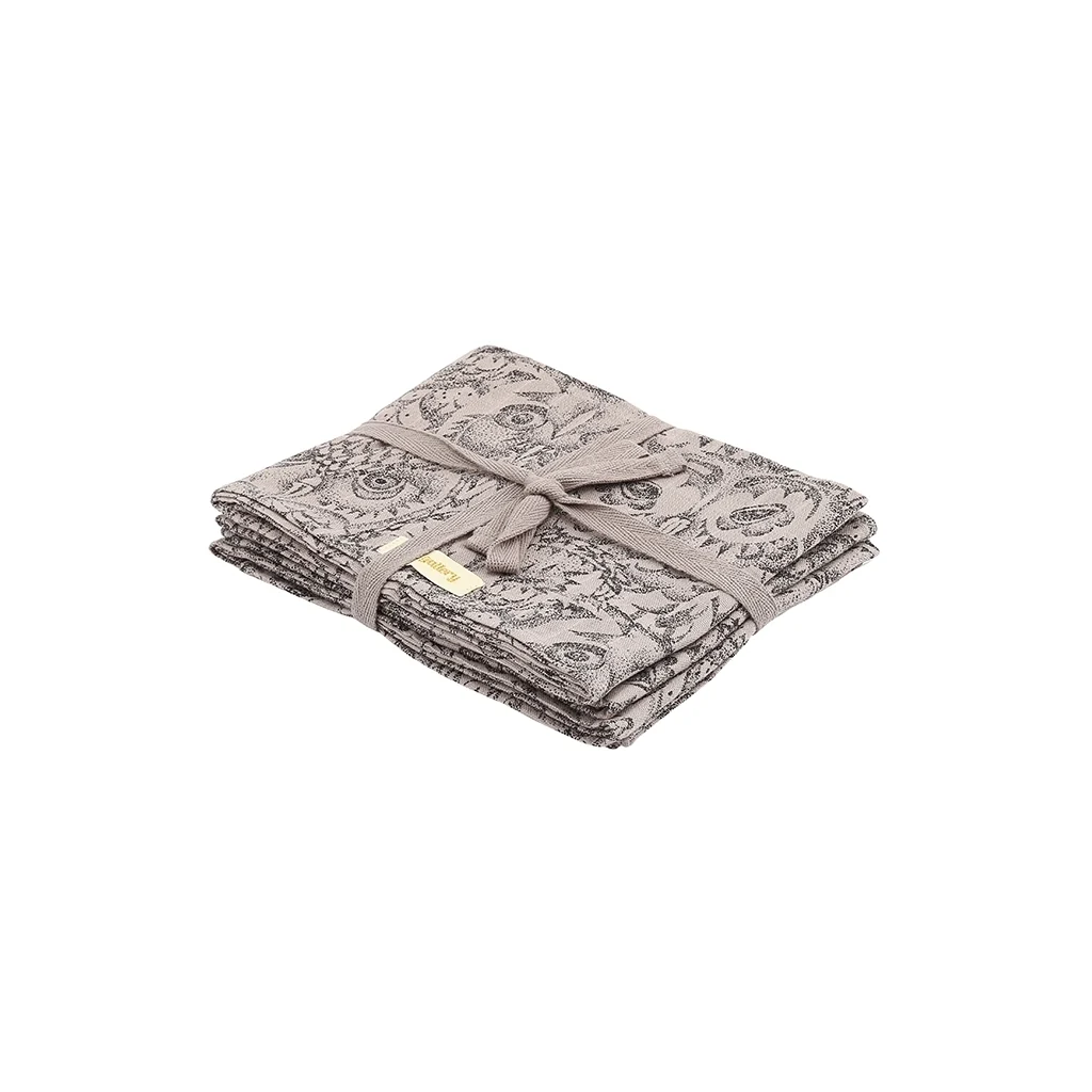 Set 3 museline din bumbac organic, 65 x 65 cm