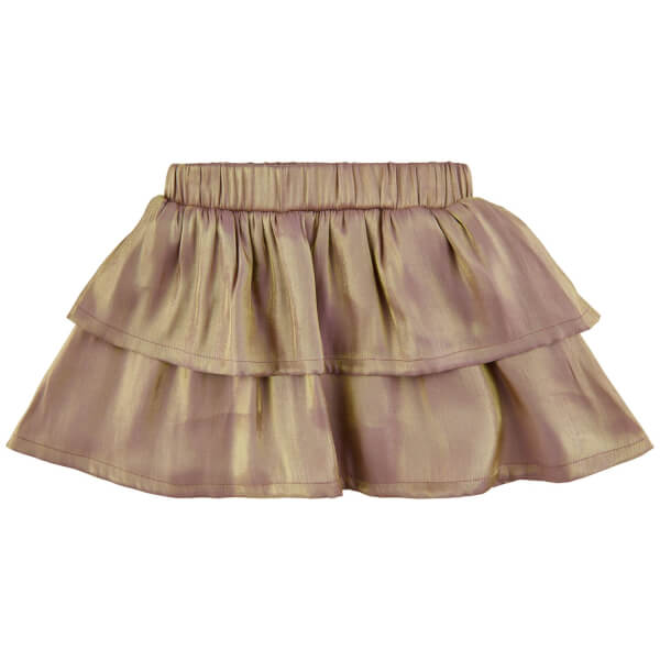 Fustă organza adobe rose cu volănașe