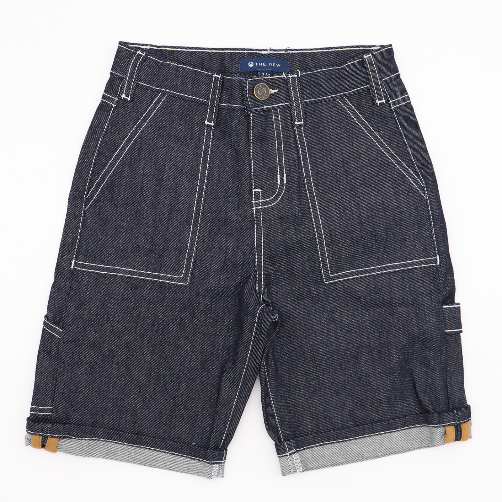 Pantaloni scurți tip denim cu croială dreaptă