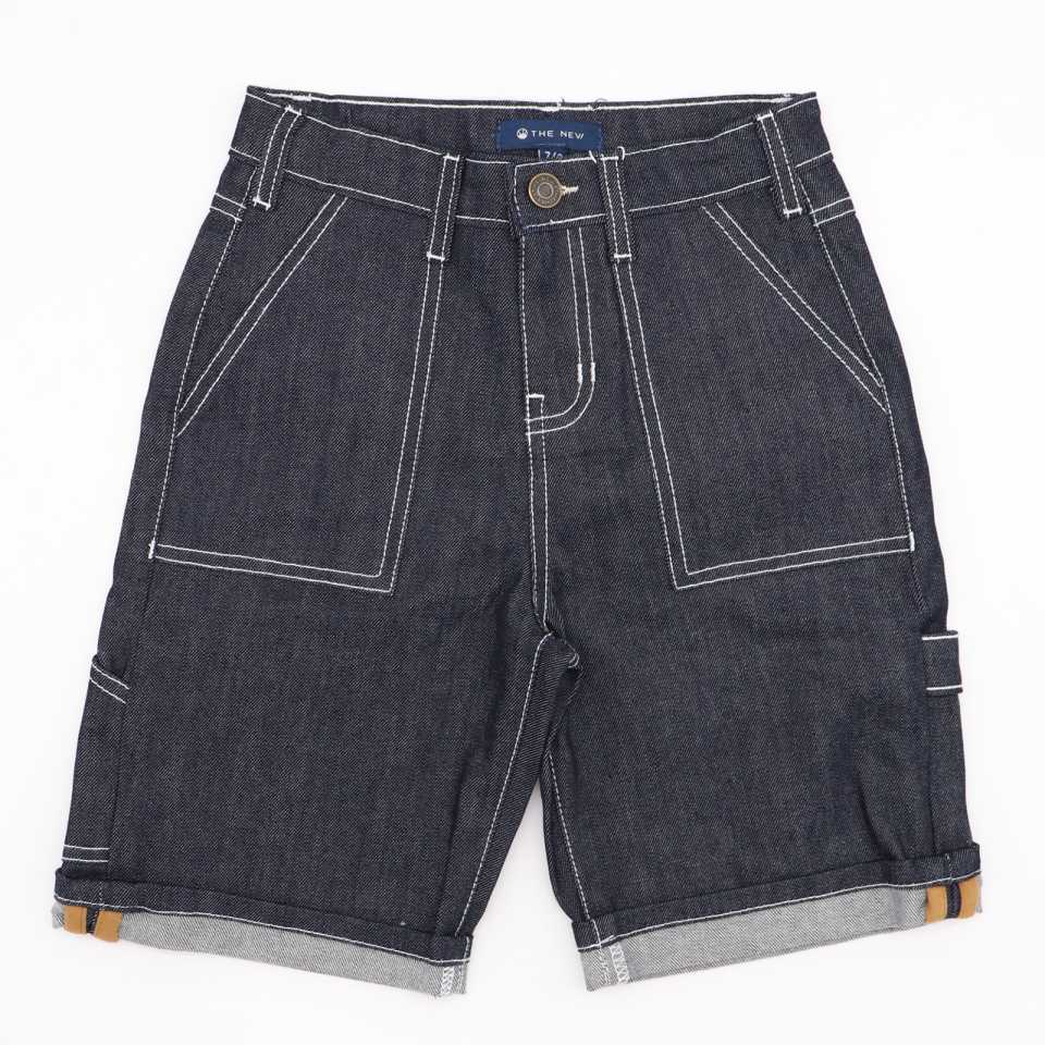 Pantaloni scurți tip denim cu croială dreaptă
