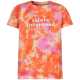 Tricou cu efect marmorat, portocaliu și roz