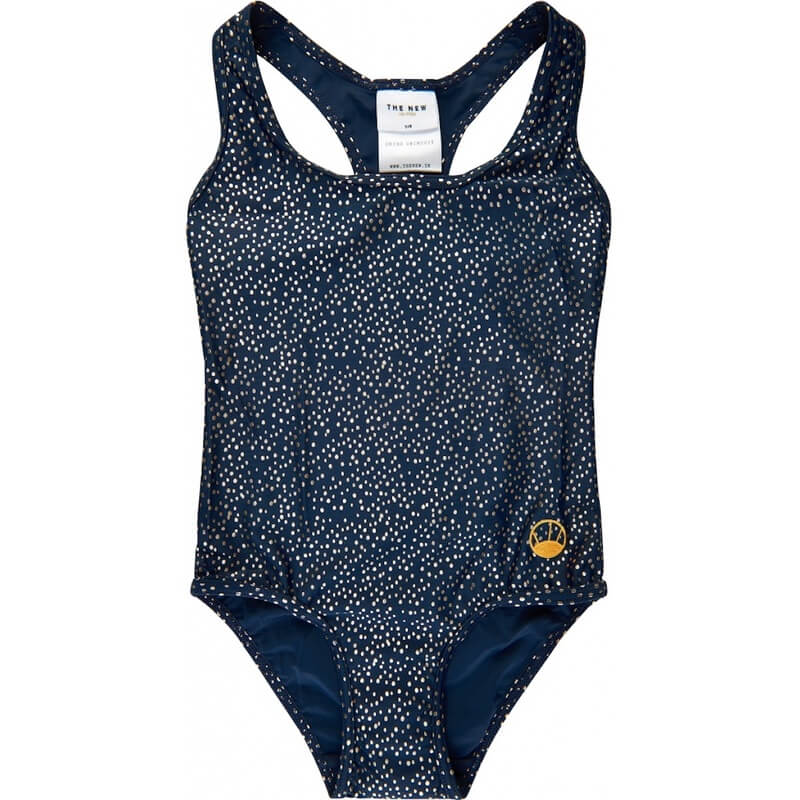 Costum de baie cu puncte aurii