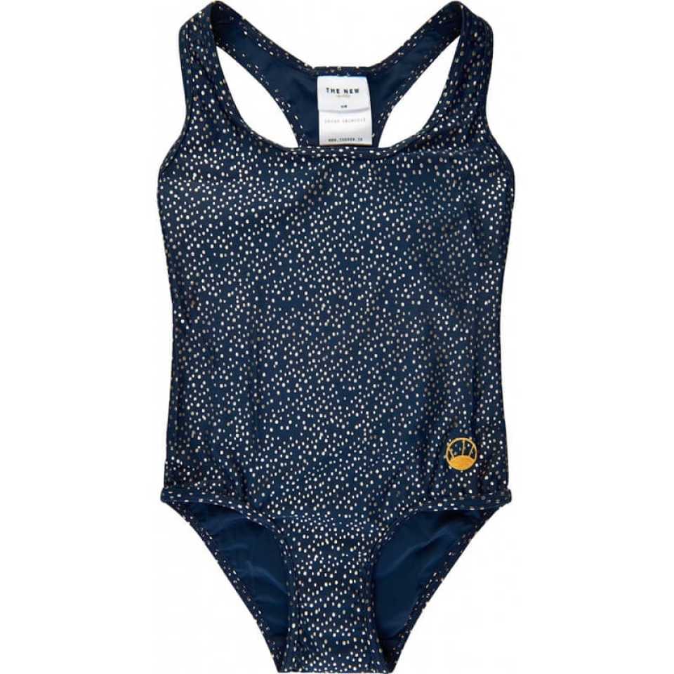 Costum de baie cu puncte aurii