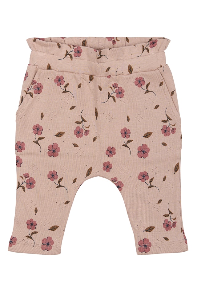 Pantaloni pointelle roz pentru bebeluși