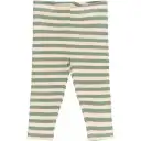 Colanți rib cu dungi verde-deschis
